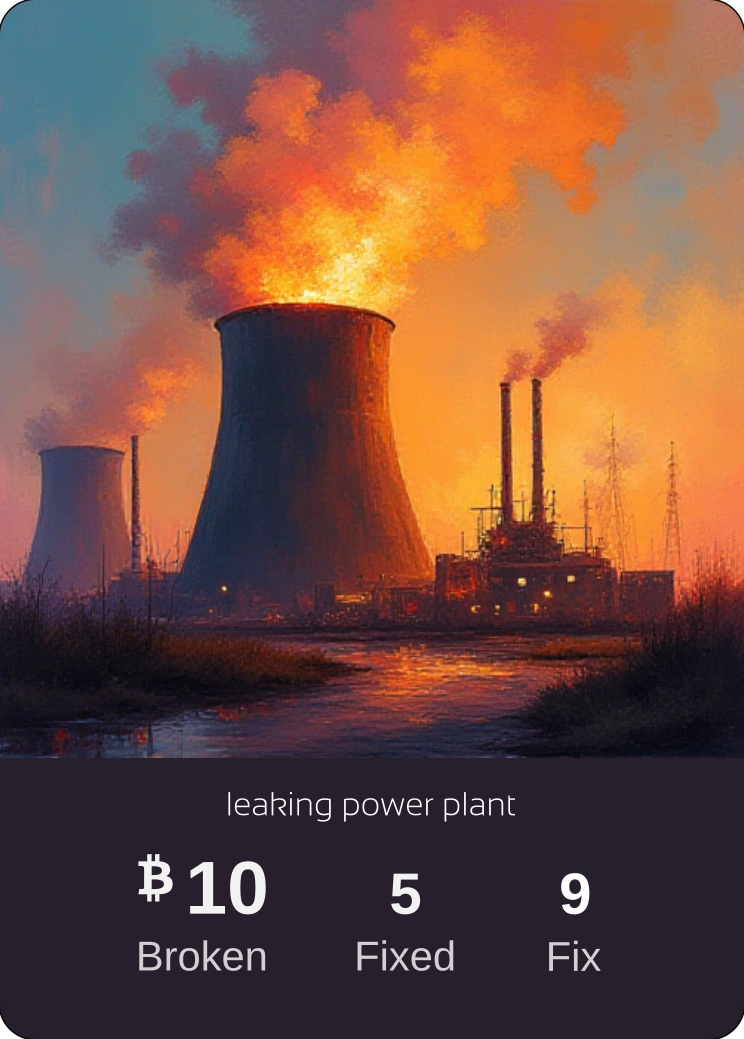 Leaking Power Plant card art